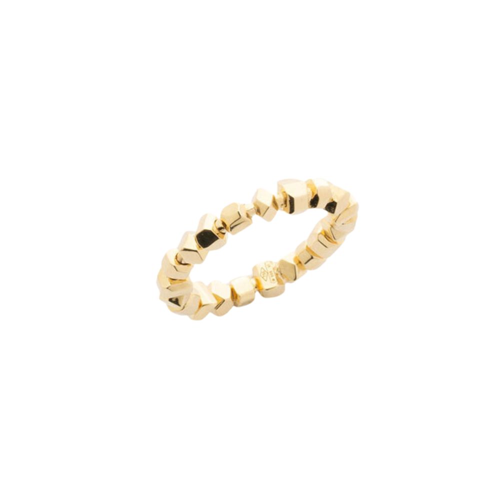 Peruffo 18k Yellow Gold Rocks Full Moon Ring